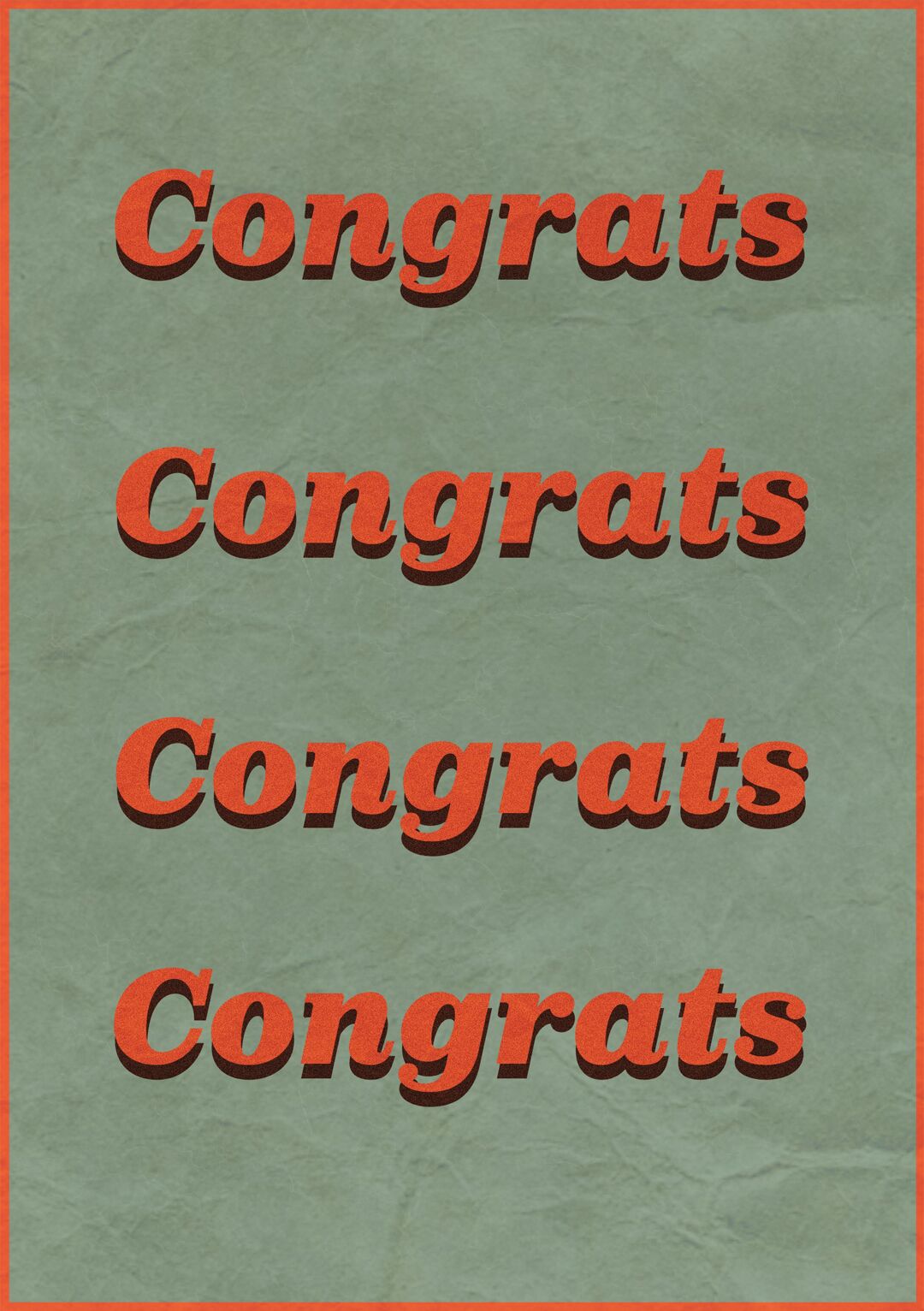 Congrats - Congratulations Card