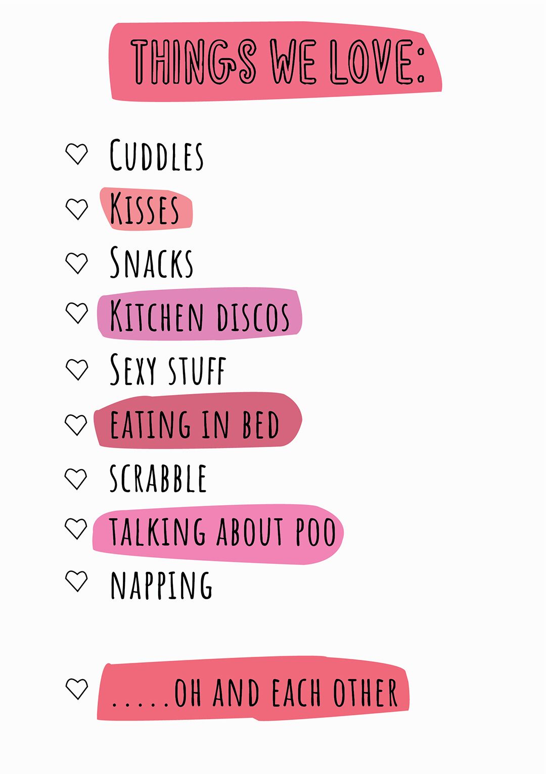 ThingsWeLoveFRONT The Things We Love - Valentine's Day Card