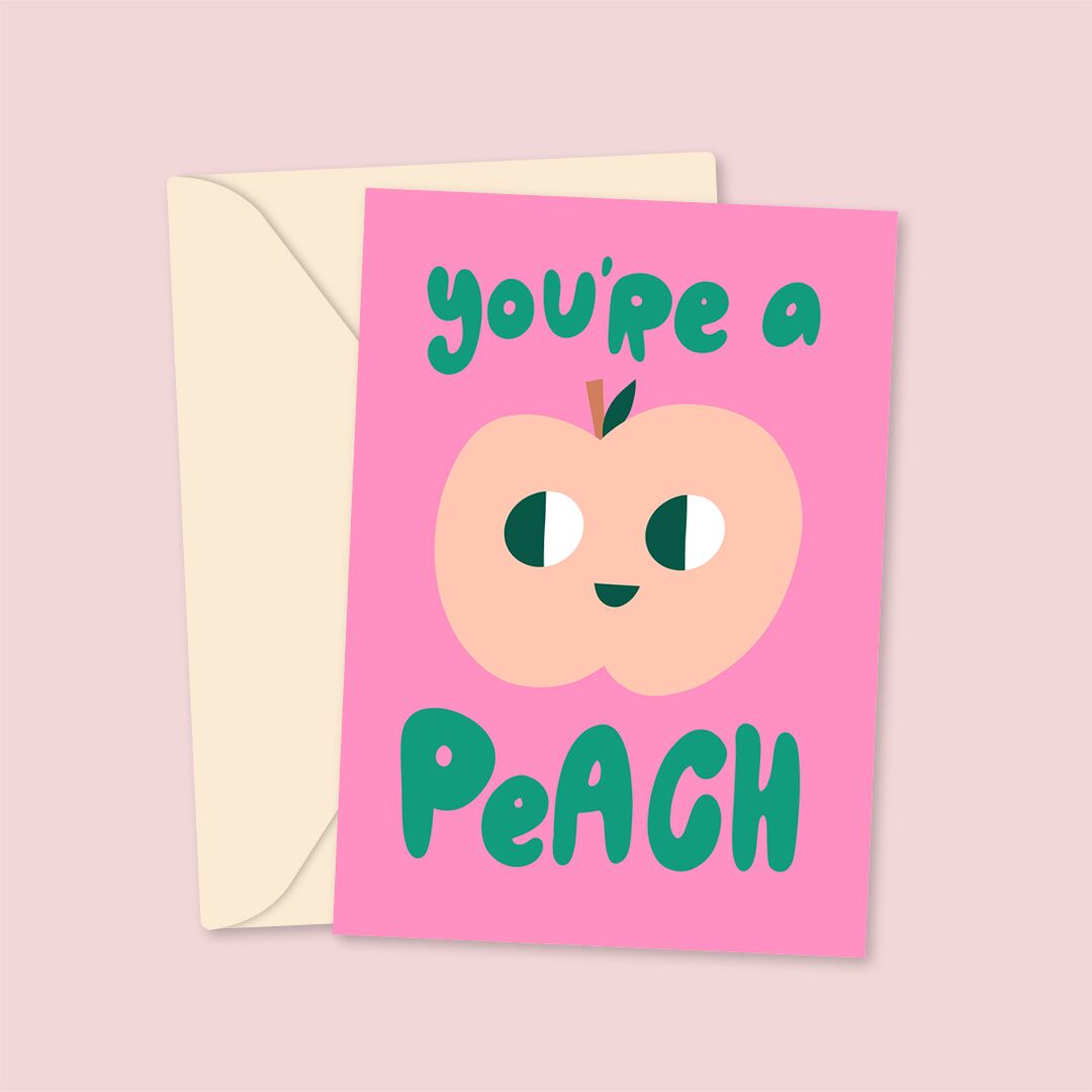 yourapeachSM your a peach valentines day card