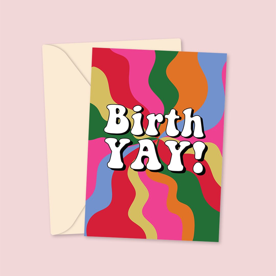 LAURA1232 Laura Lonsdale greetings card BirthYAY! Greeting Card
