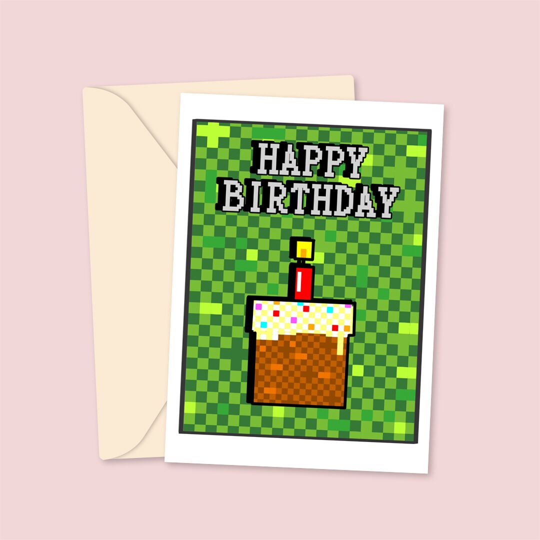 happybirthdayminecraftSM Happy Birthday - Minecraft Inspired Birthday Card