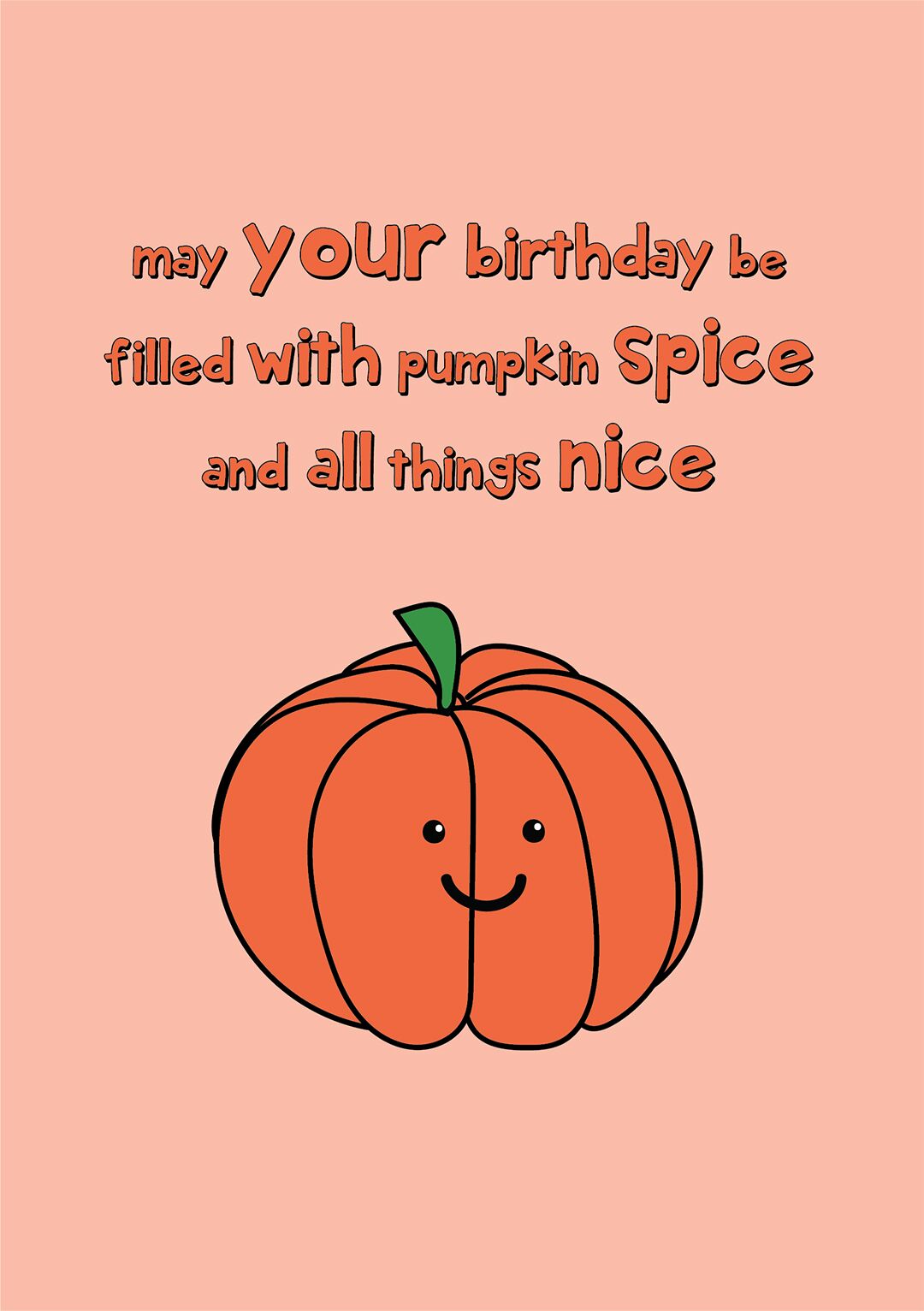 pumpkin spice birthday card