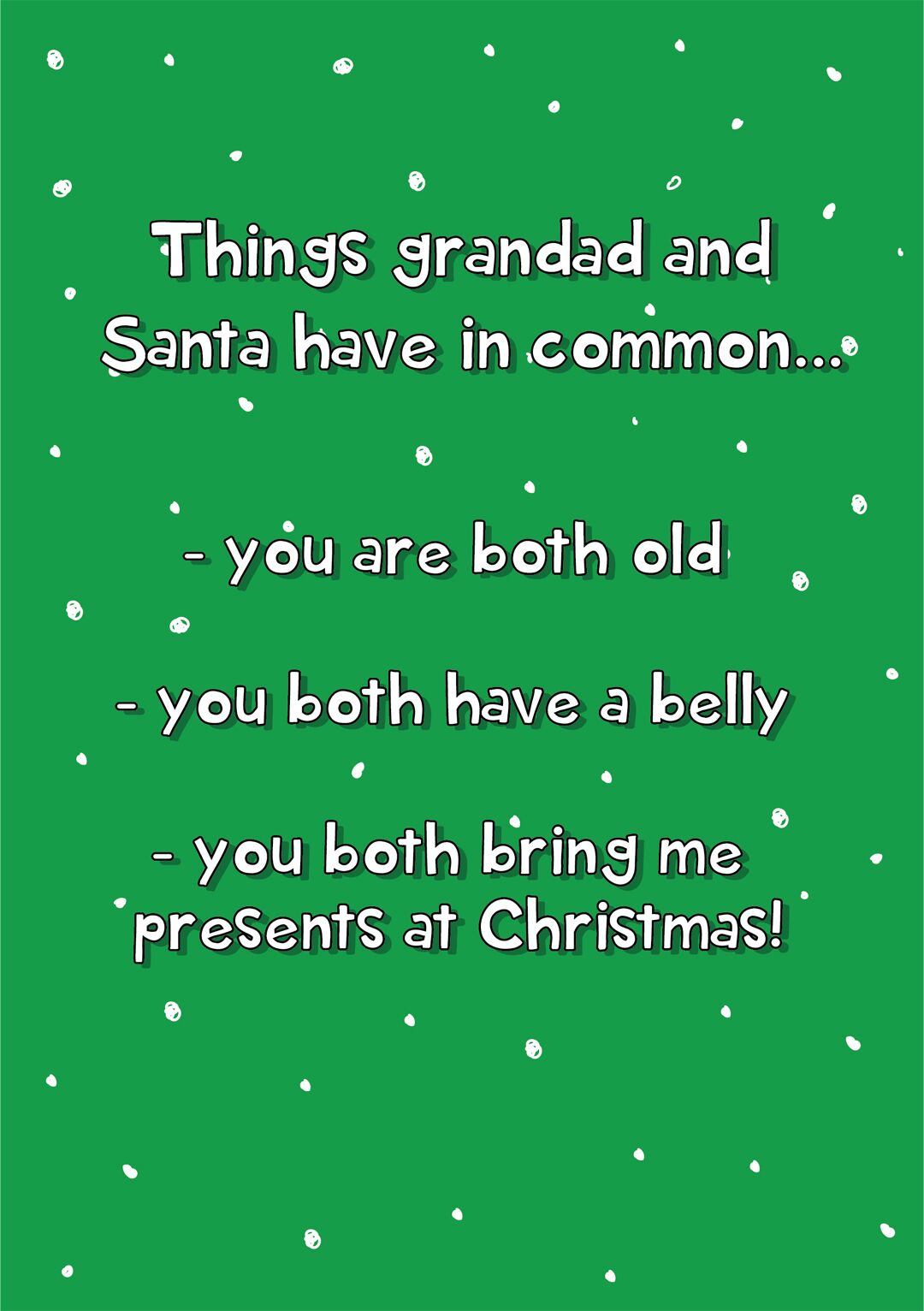 grandad and santa christmas card