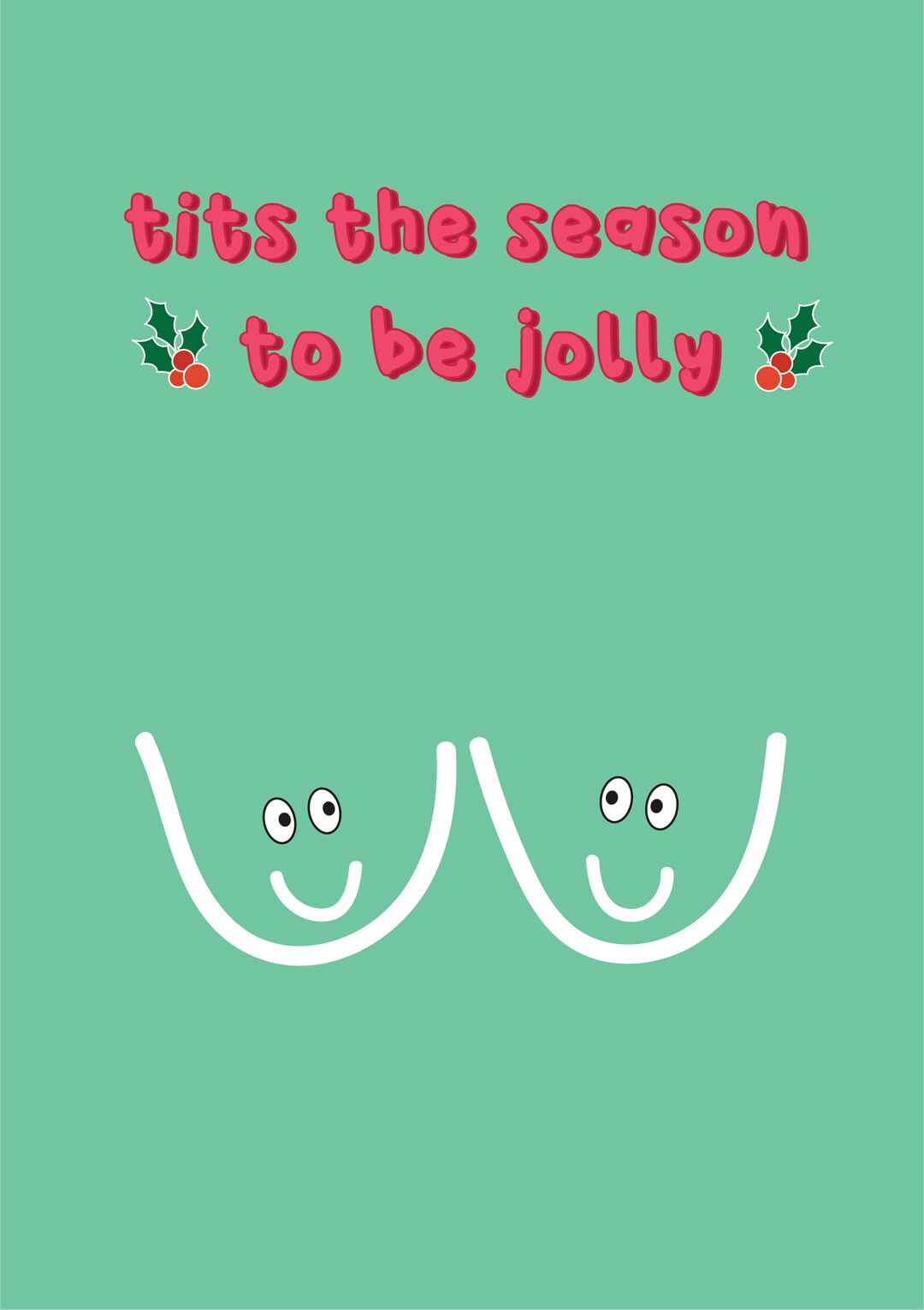 tits the season to be jolly christmas card