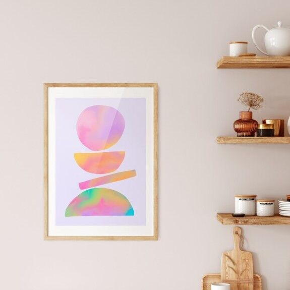 abstract art rainbow pastels