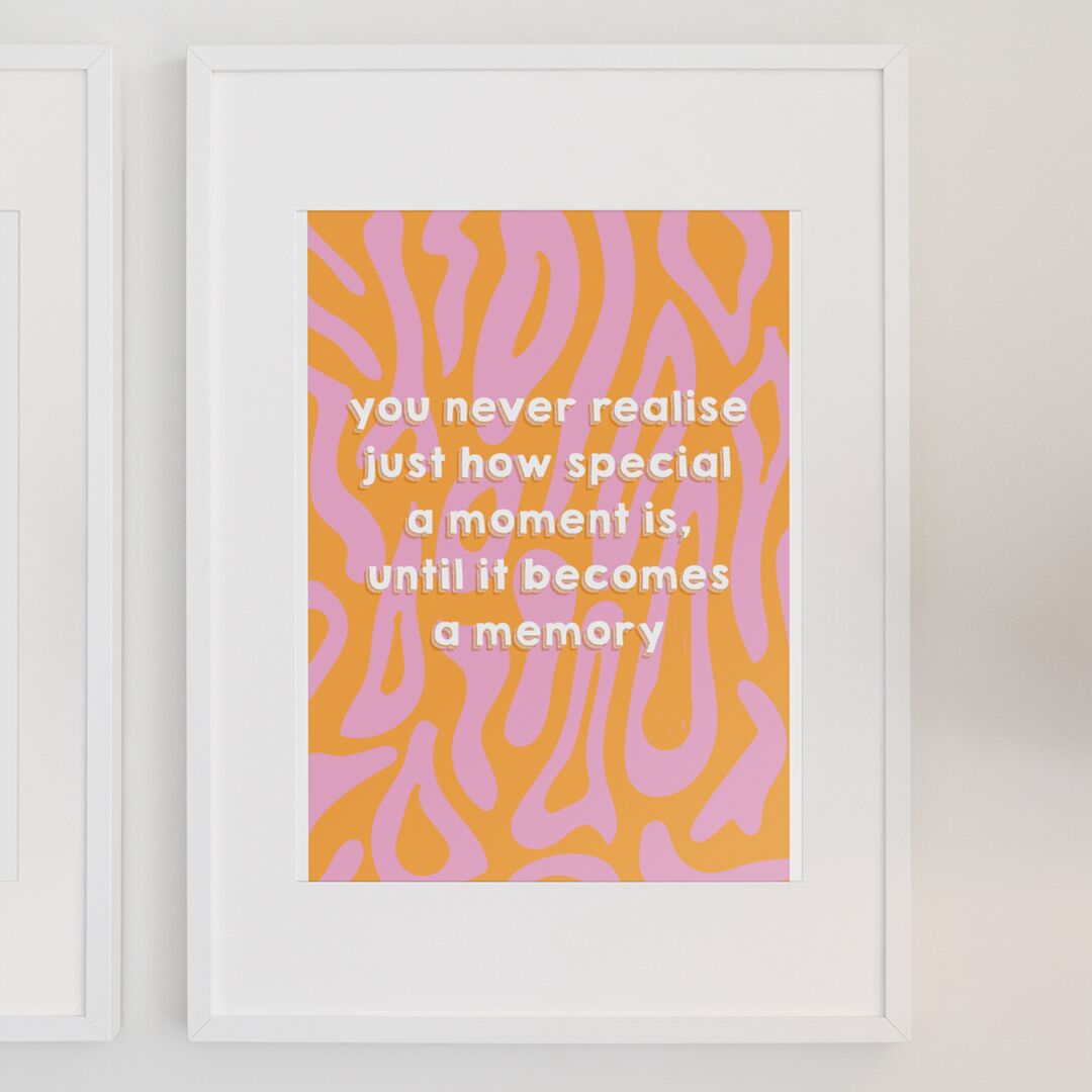 special moment quote frame