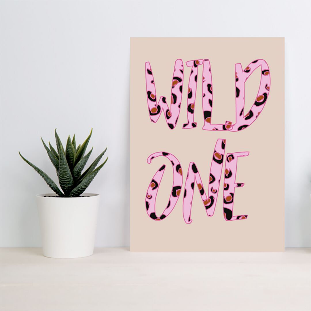 wild one pink leopard print