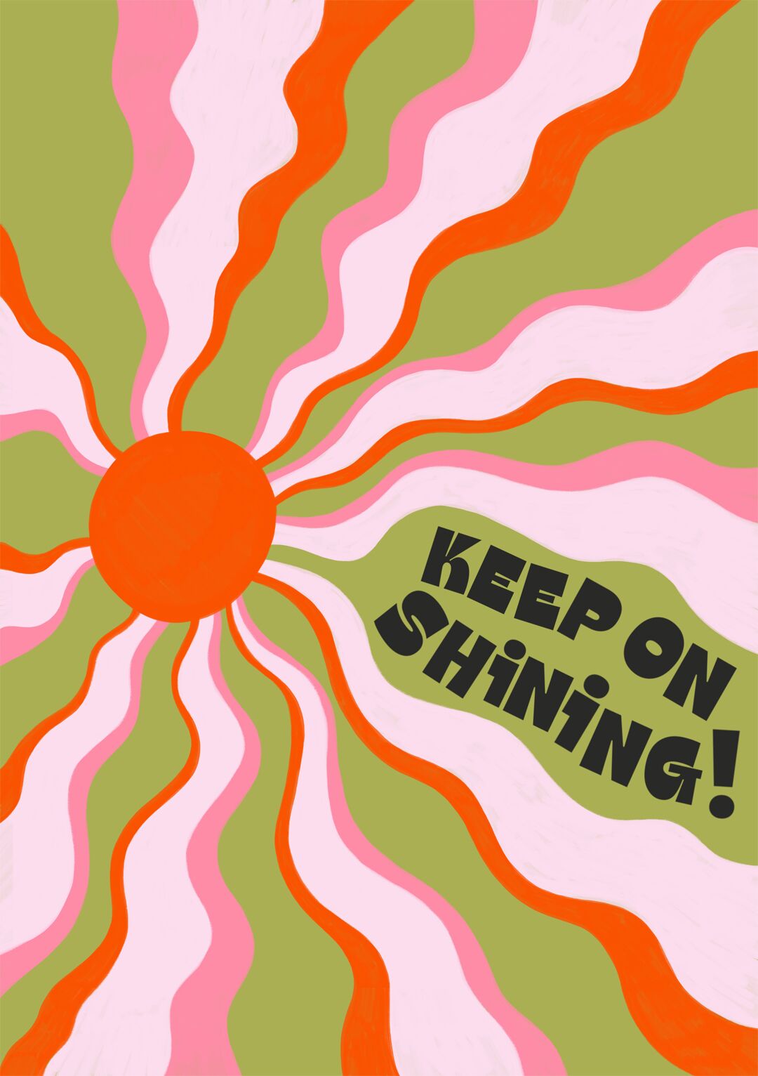 keep on shining greeting card