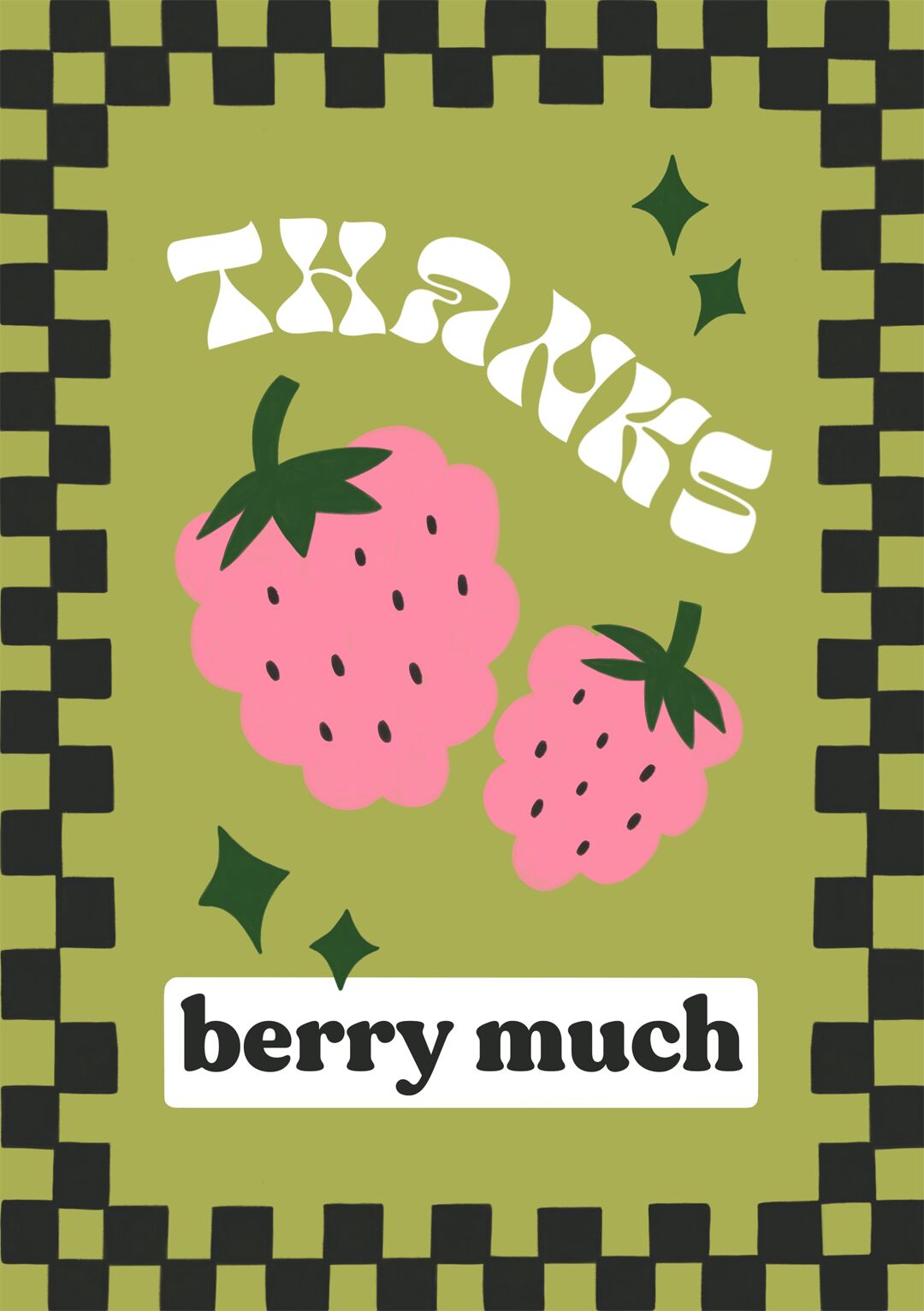 thanks berry much greeting card