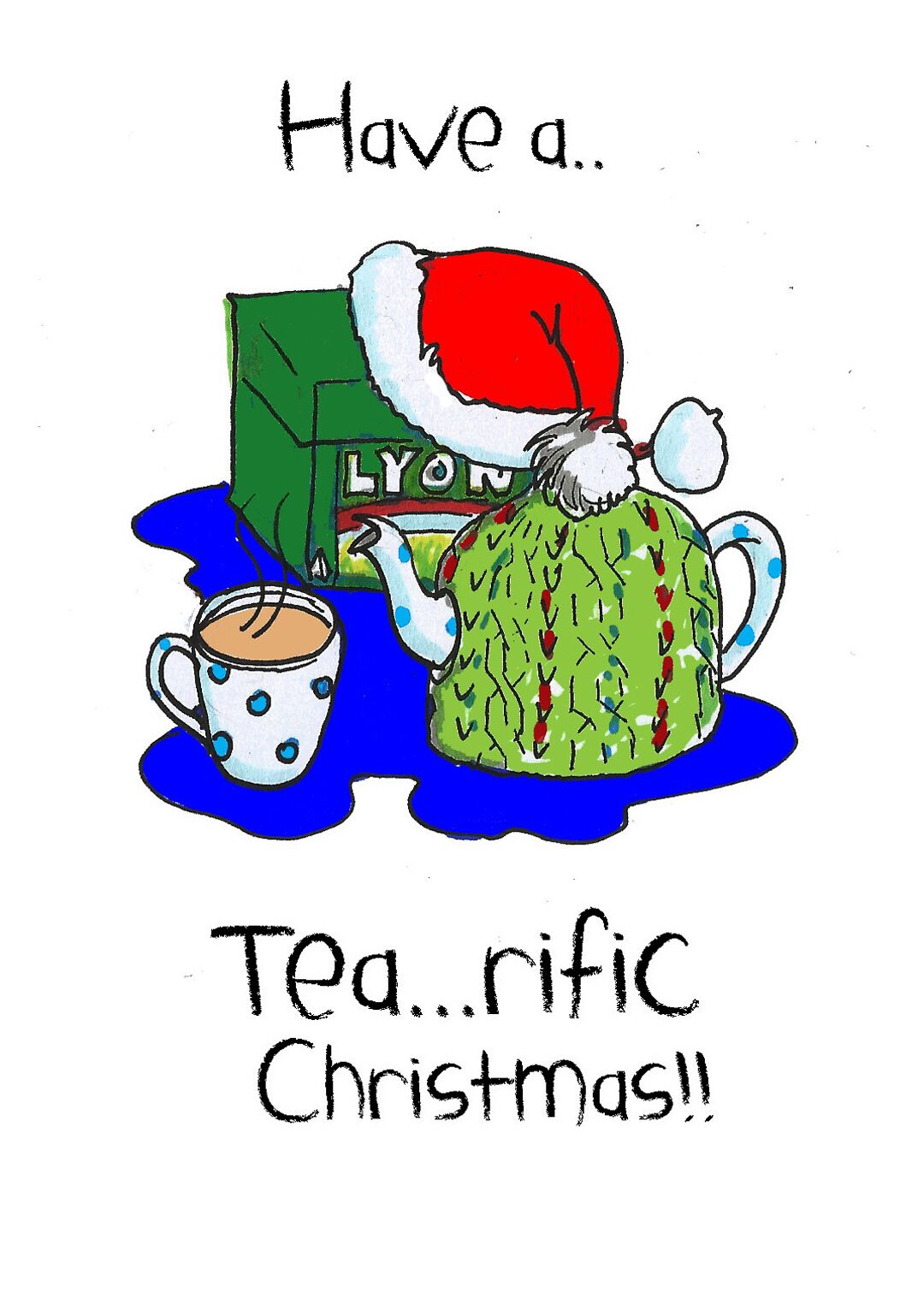 tea-rific christmas card