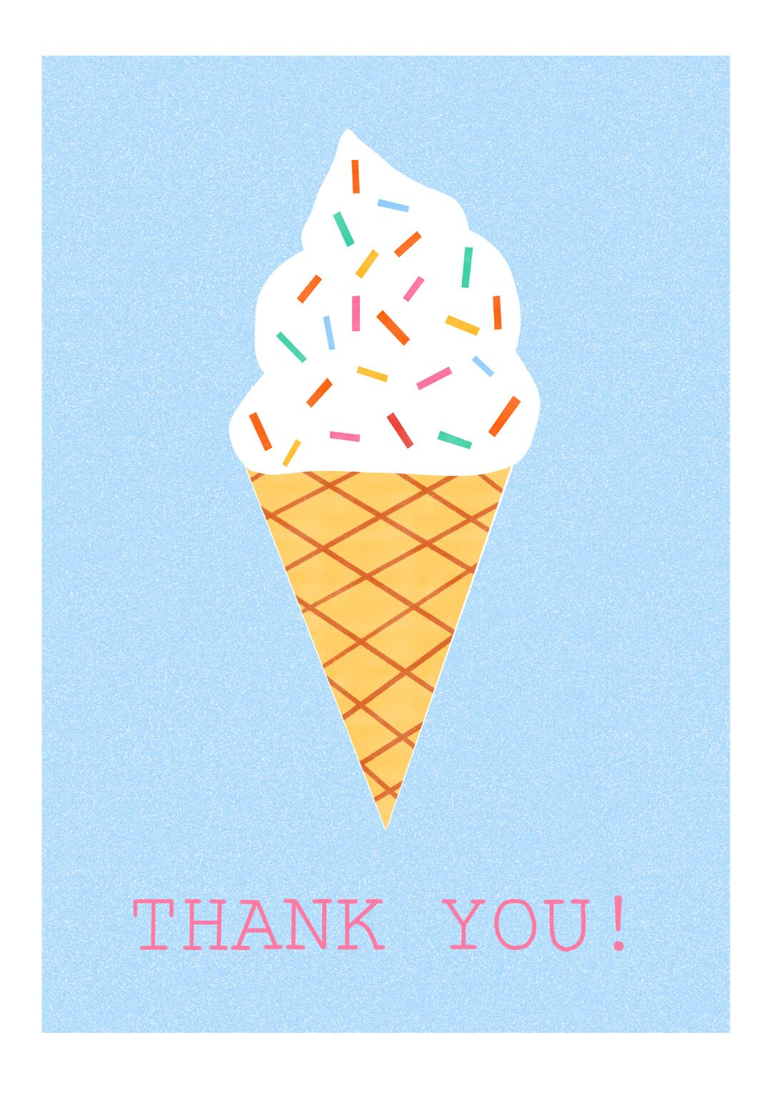 thank you ice cream greetings card