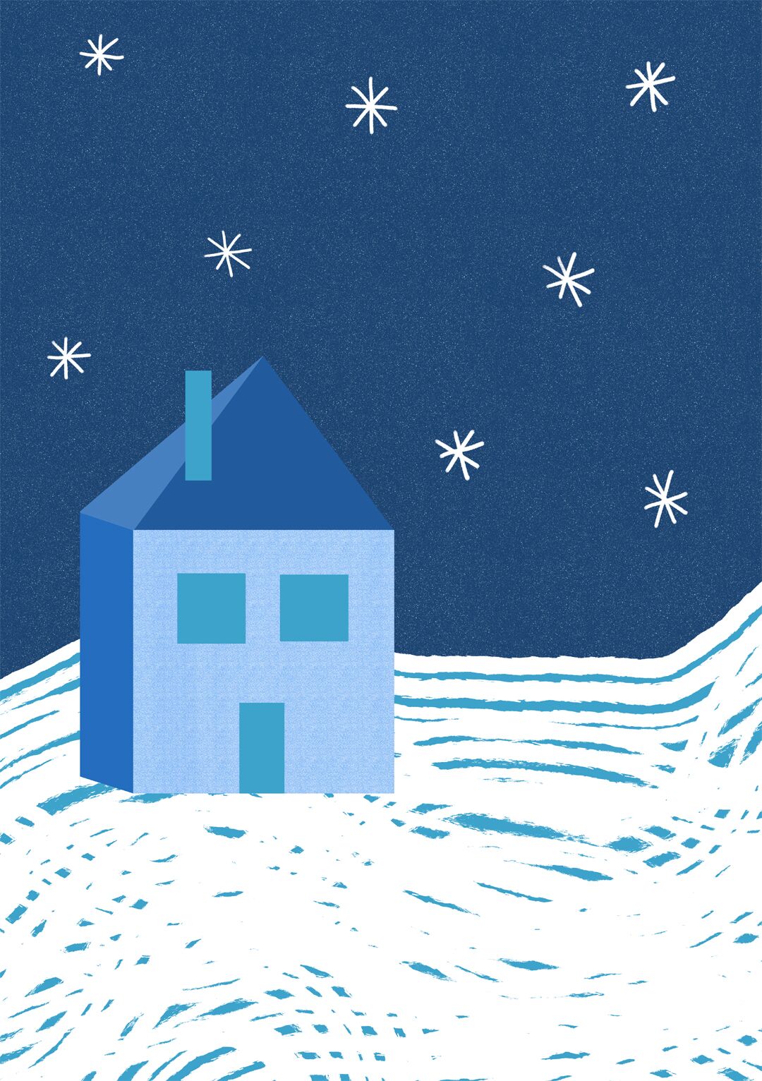 Snowy Home Christmas Card