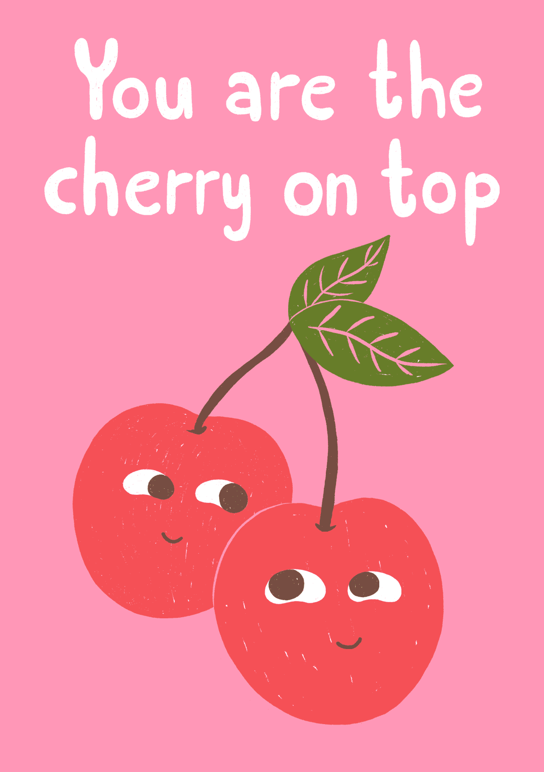 cherry on top greetings card