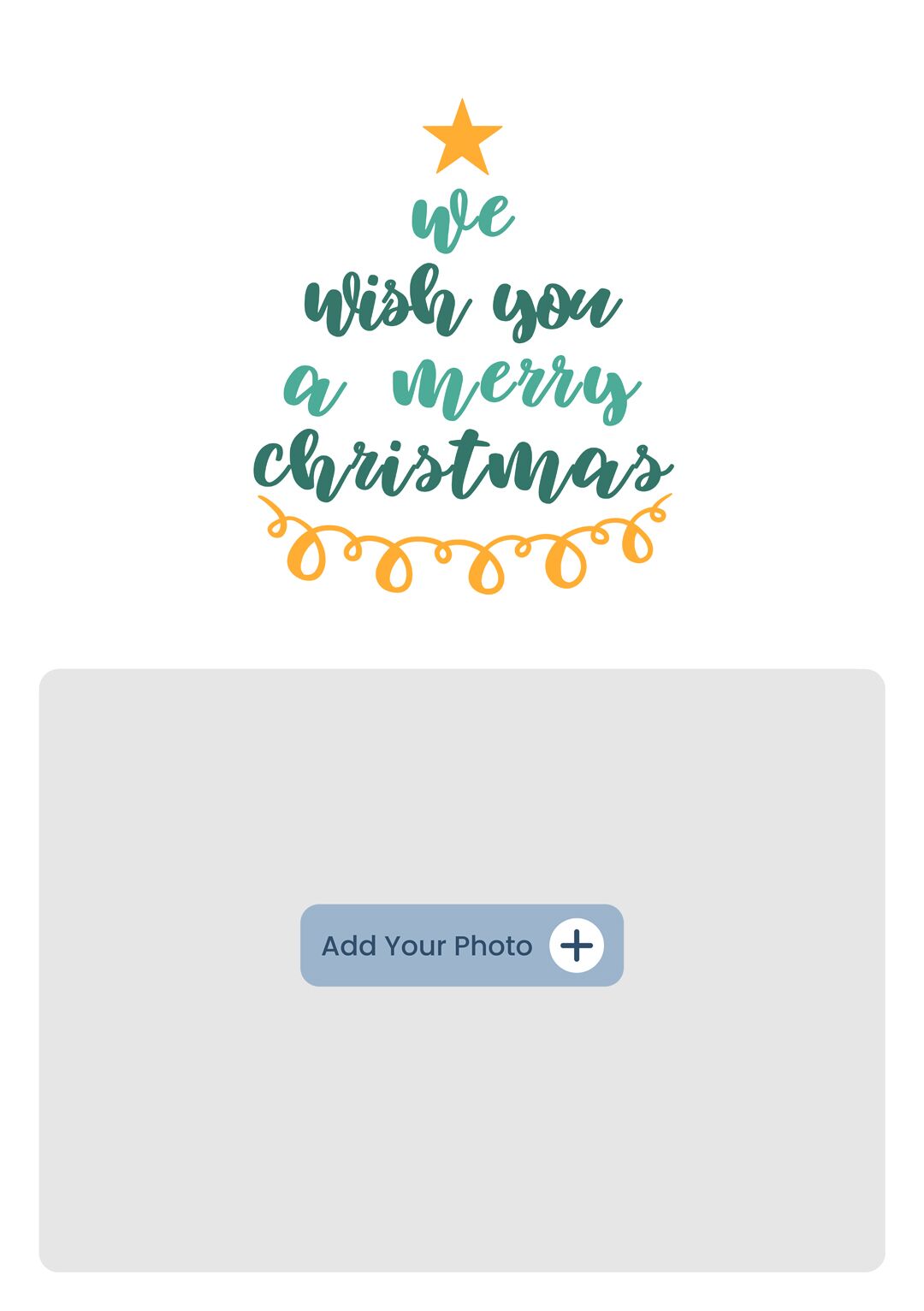 we wish you a merry christmas customisable card