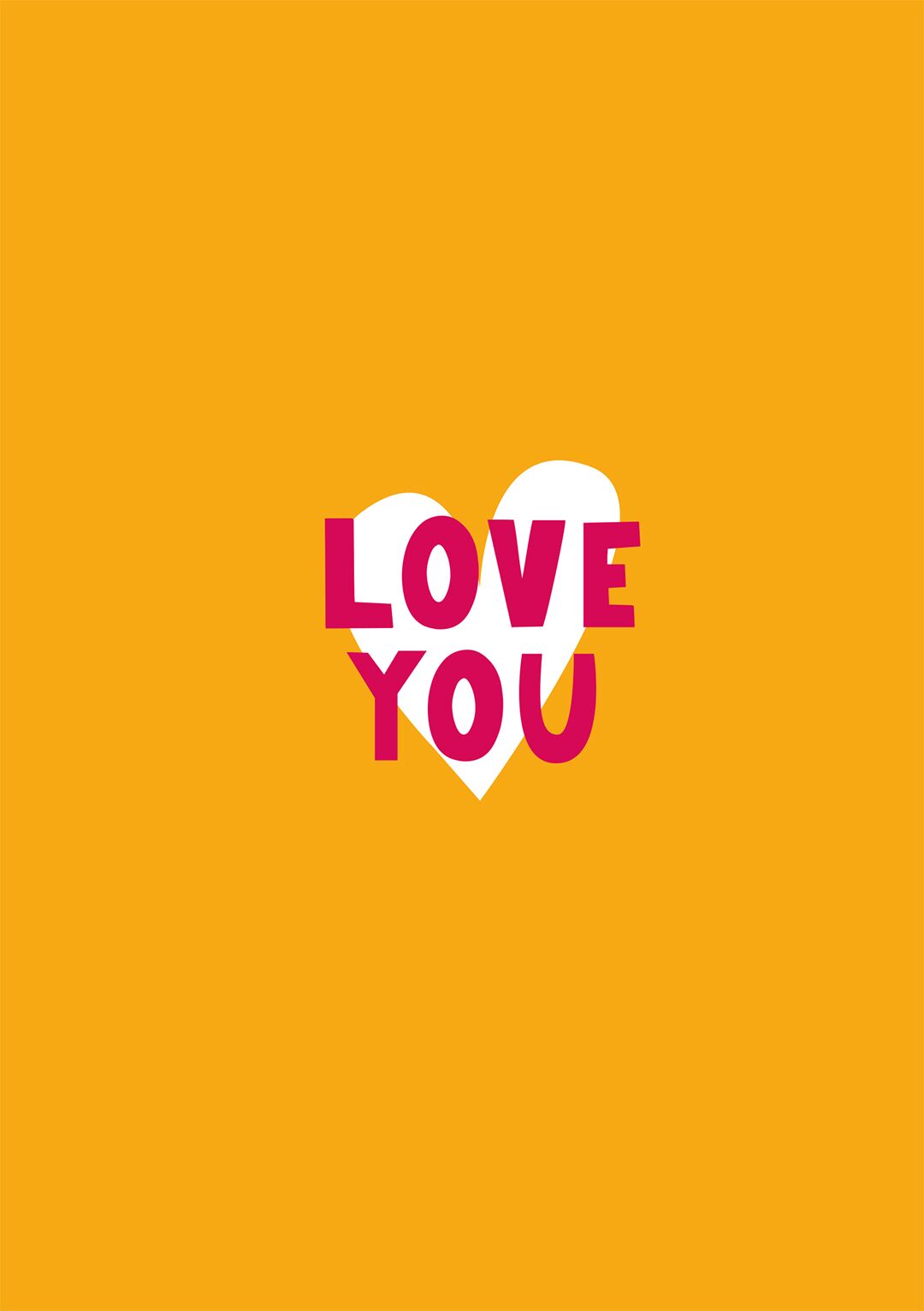 Love You - Yellow Valentine's Day Card