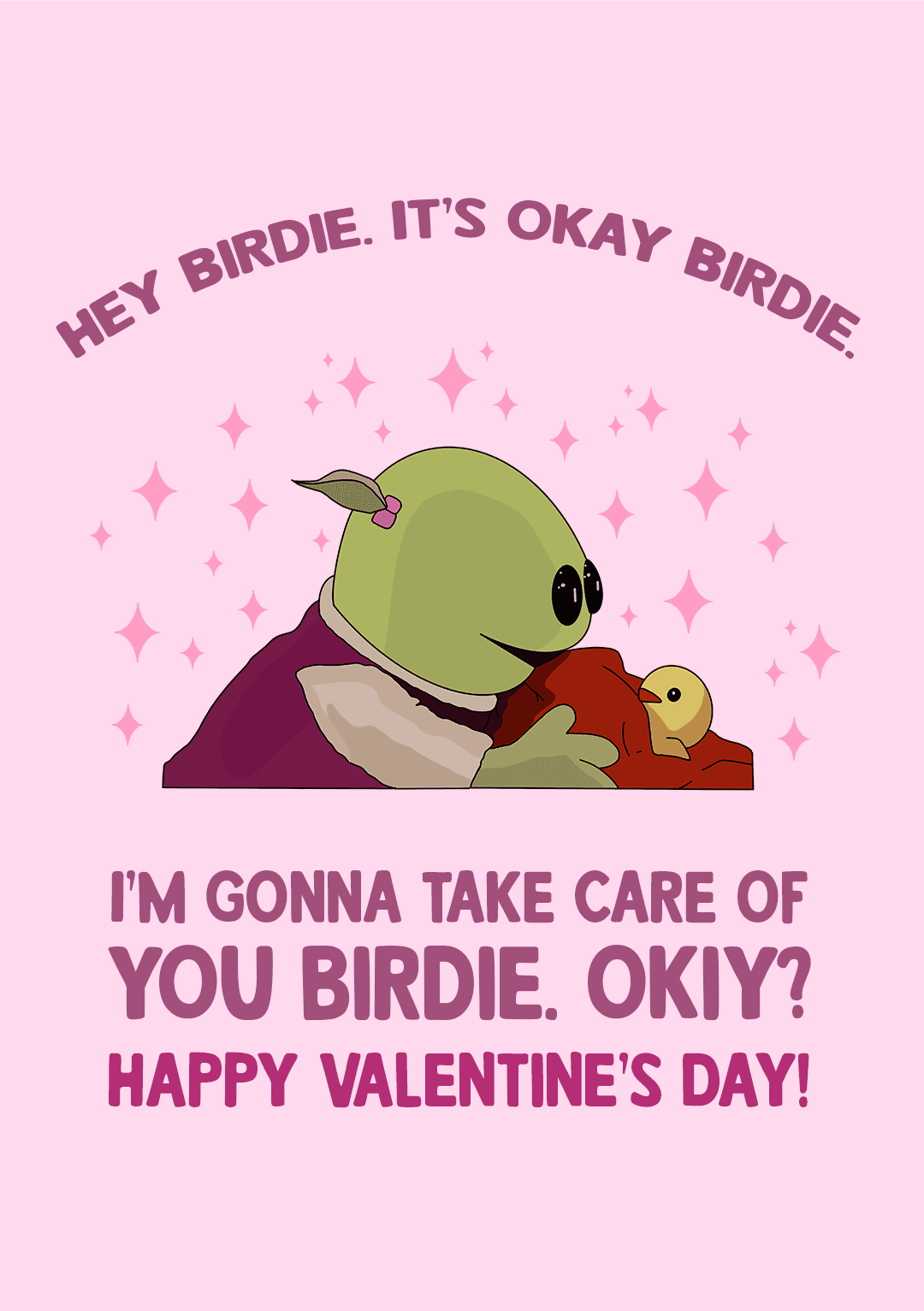 Hey Birdie Valentine's Card