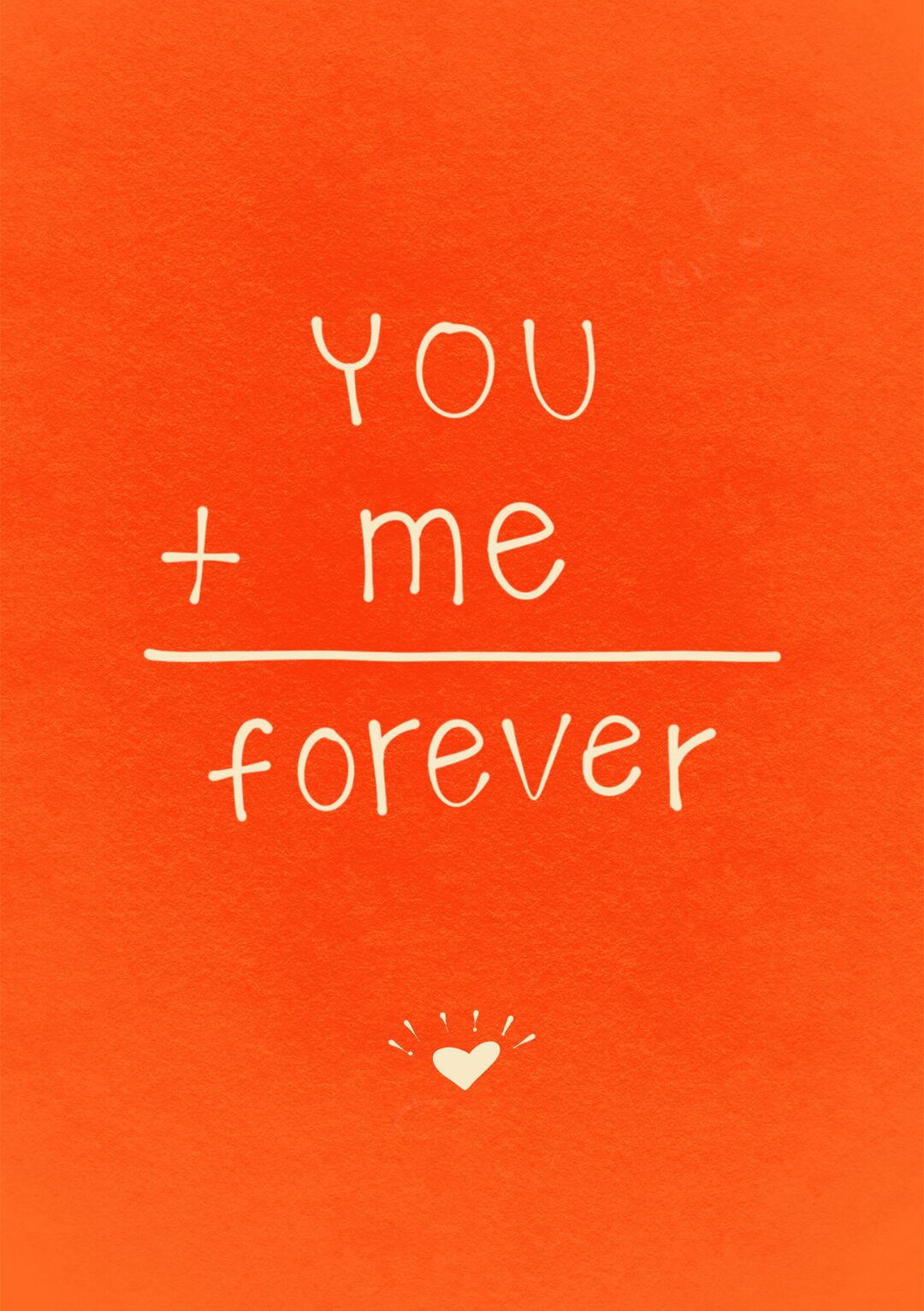 You + Me Romantic Card