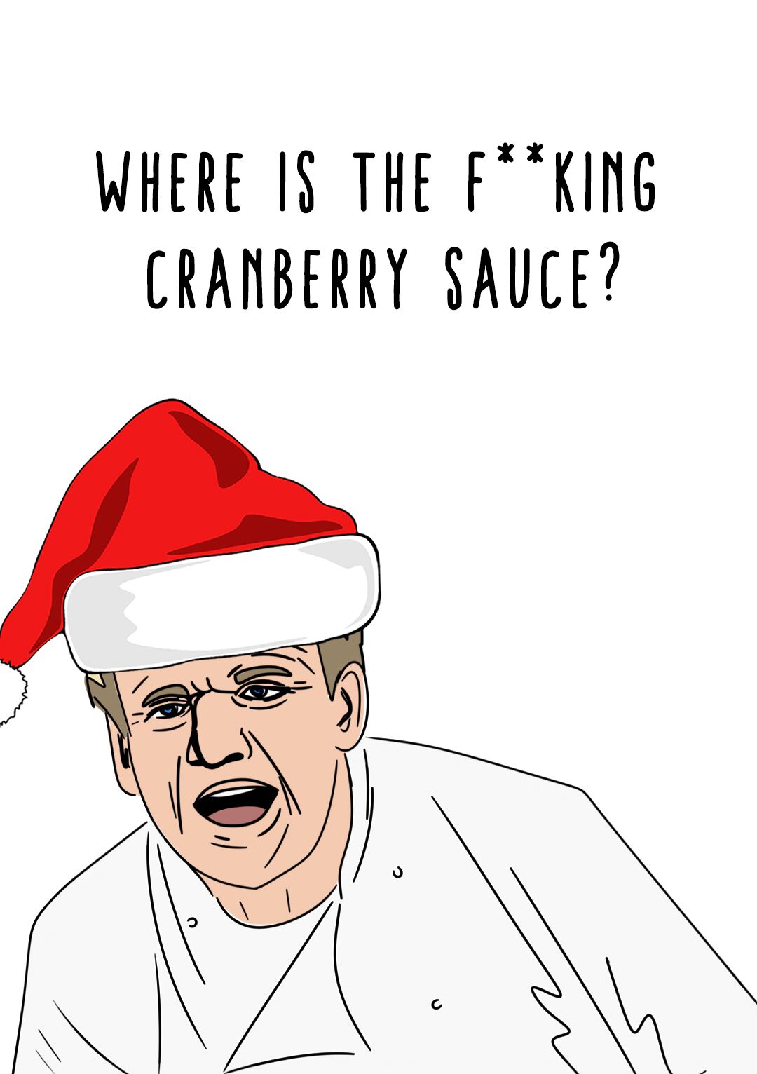 cranberry sauce gordon ramsey inspired christmas card