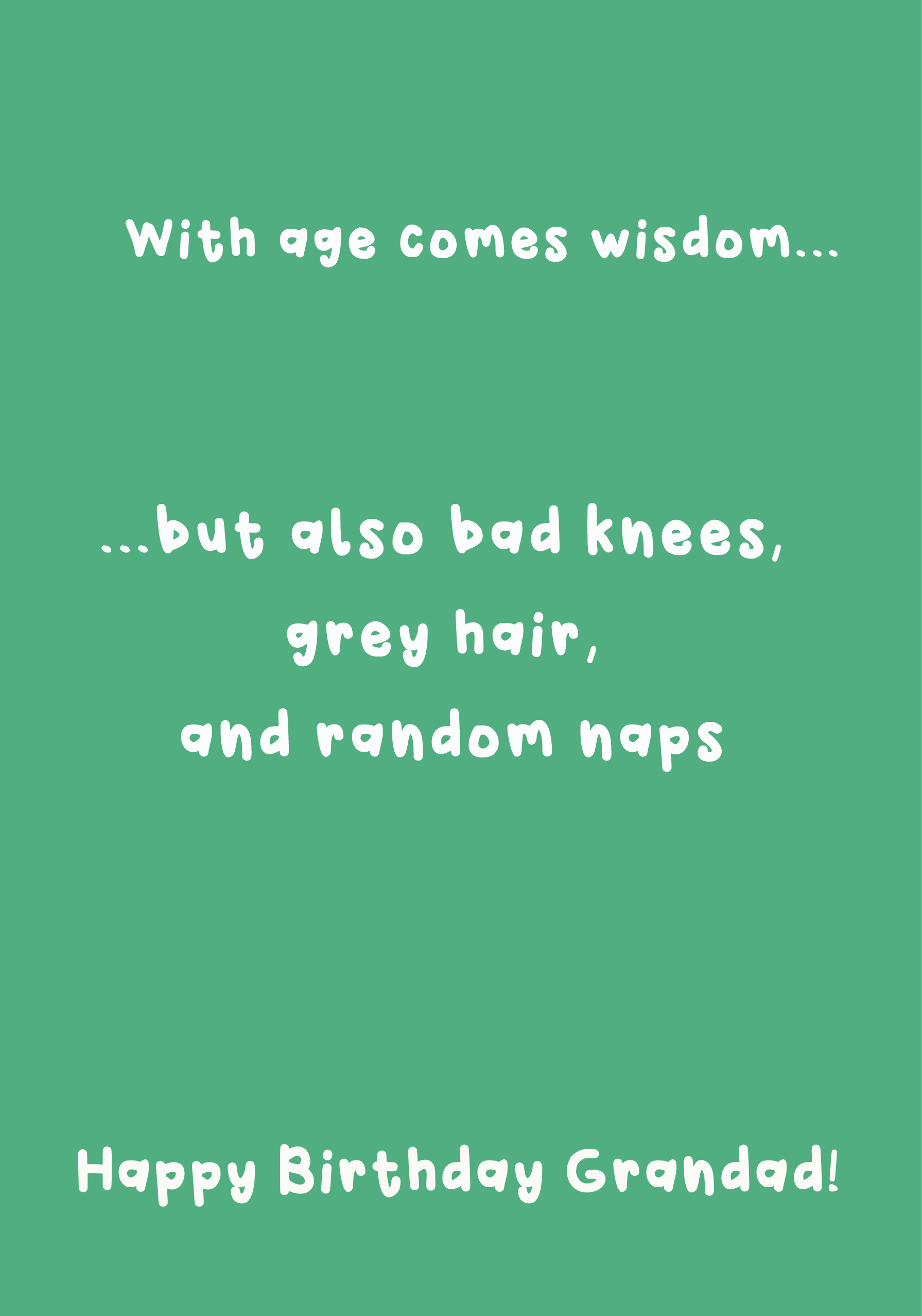 Wisdom Grandad - Birthday Card